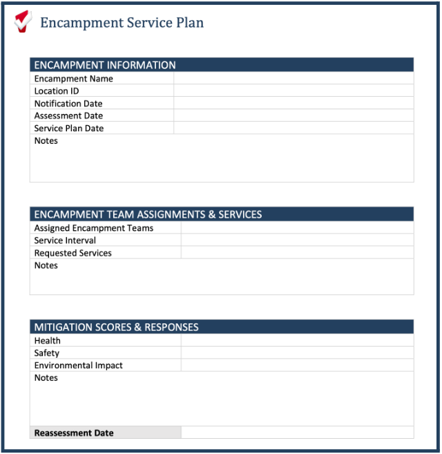 Encampment Service Plan